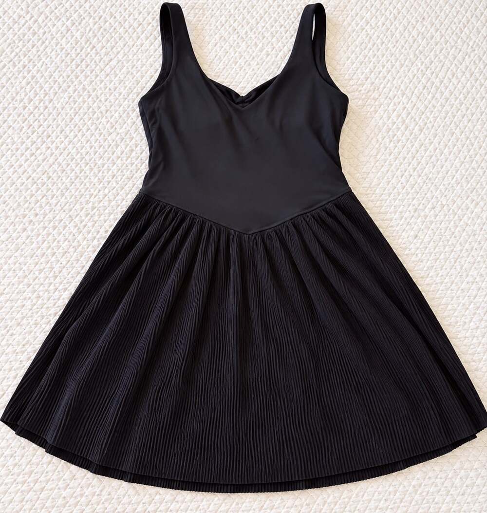 All in Motion Women’s XS Black Sleeveless Pleated A-Line Athletic Dress